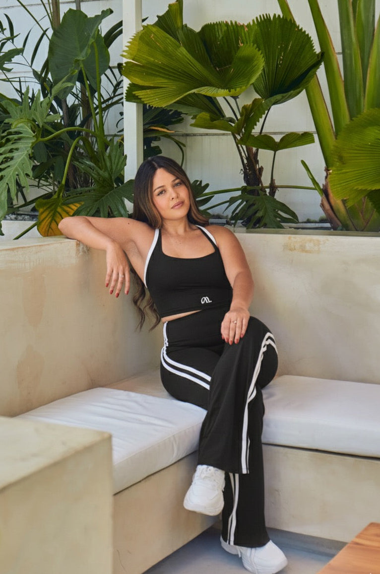 Set largo con líneas bicolor