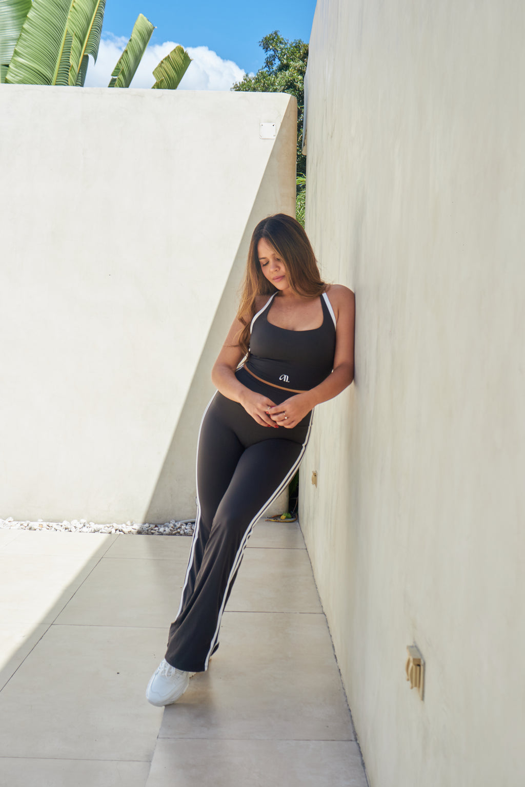 Set largo con líneas bicolor