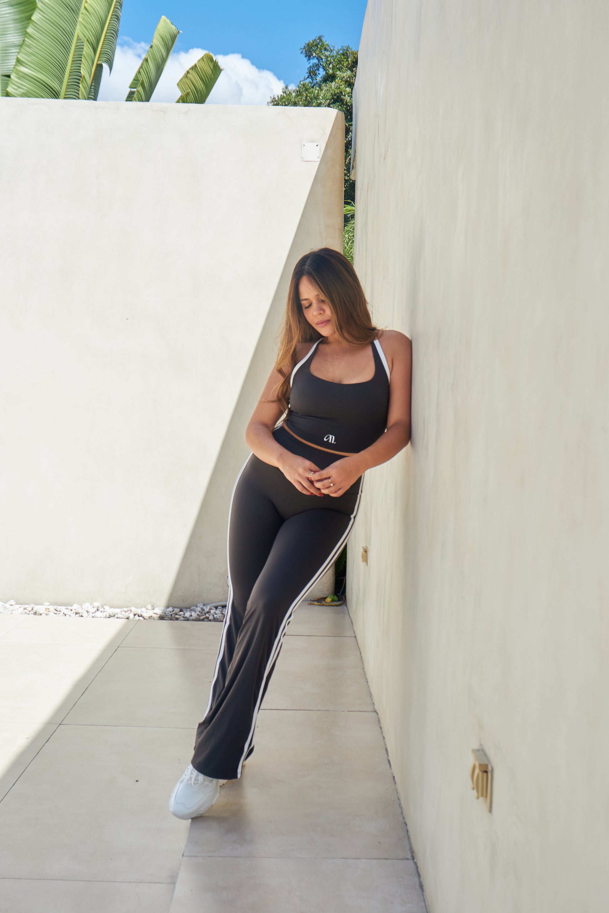 Set largo con líneas bicolor