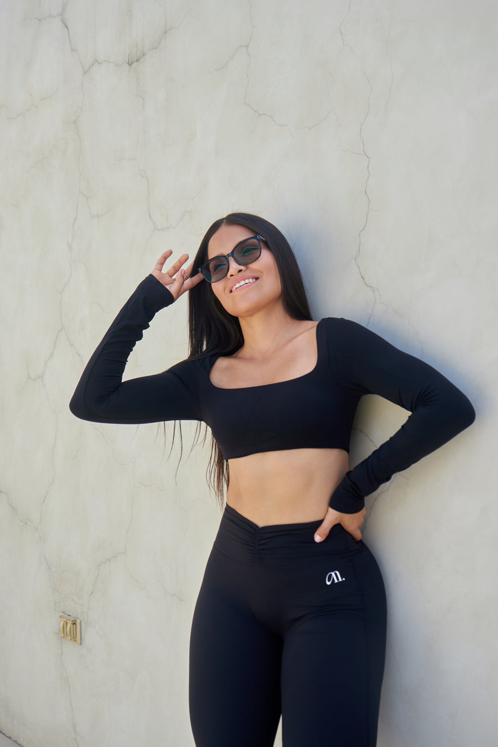 Top cuadrado manga larga