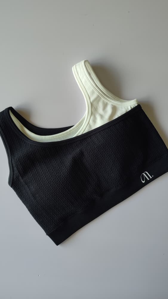 Sport bra bicolor (texturizado)