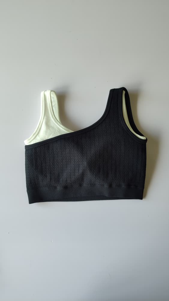 Sport bra bicolor (texturizado)