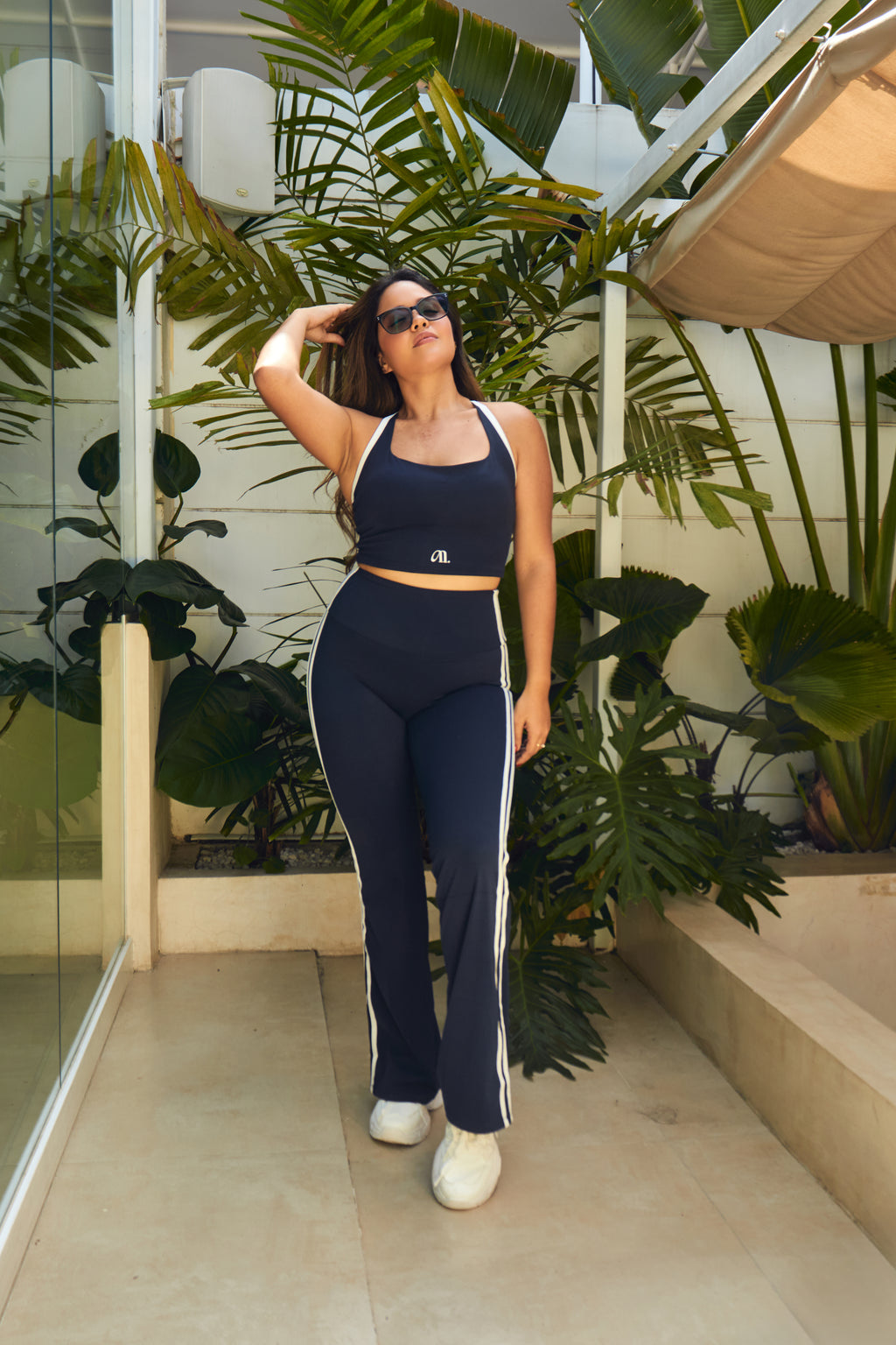 Set largo con líneas bicolor