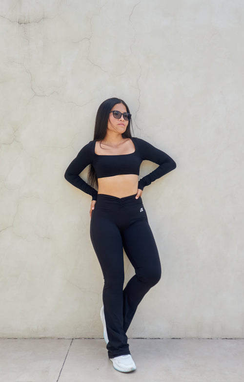 Flare pants pretina doble arruche